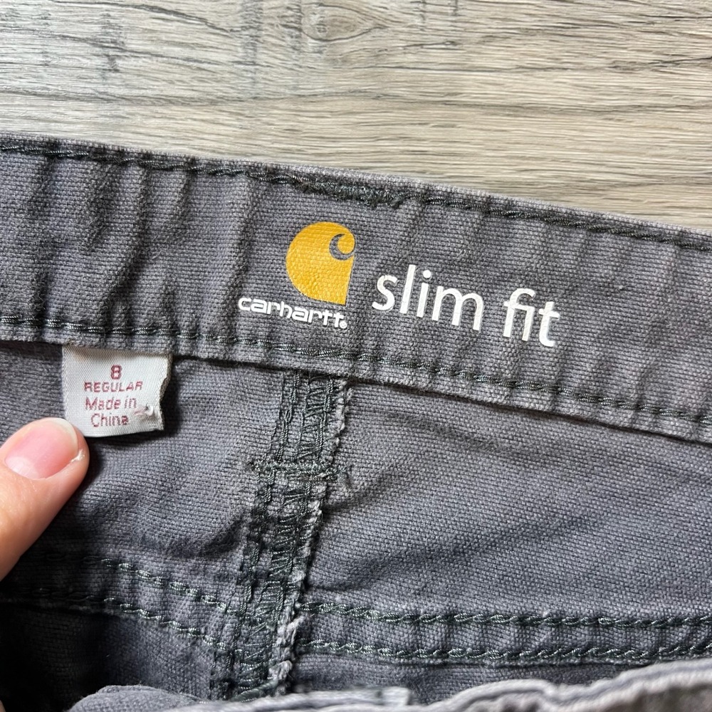 Carhartt Slim Straight Work Pants in Charcoal - Picture 5 of 10